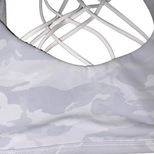 Lululemon Bra size 4 white/grey camo